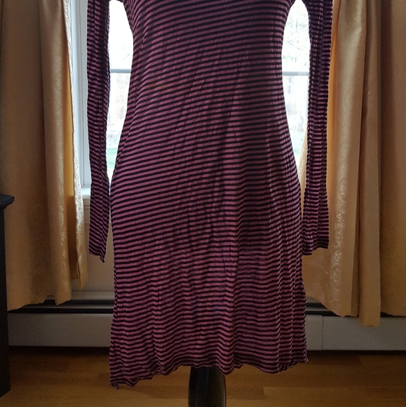 Kain Label Petite Made in USA Striped Maroon Dress - Picture 9 of 11